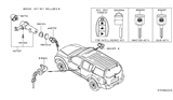 Diagram for Nissan Xterra Ignition Lock Cylinder - 48701-EA00A