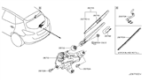 Diagram for Nissan Cube Wiper Arm - 28781-1FC0A