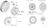 Diagram for Nissan Pathfinder Lug Nuts - 40224-21001