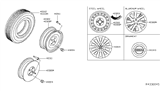 Diagram for Nissan Leaf Wheel Cover - 40315-3NF0B