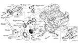 Diagram for Nissan Titan Thermostat Gasket - 13050-1CA1A