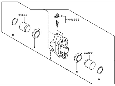 Nissan Brake Caliper Repair Kit - 44001-6CA0D