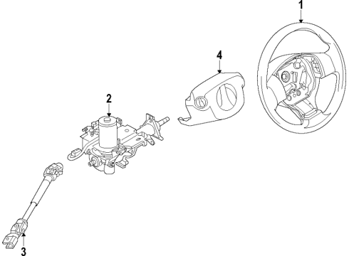 Cover Set-Steering Column Diagram for 48470-6WK1B