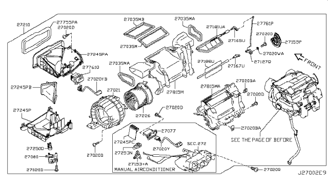 2016 Nissan Juke Motor Assy-Blower Diagram for 27226-1FC0B