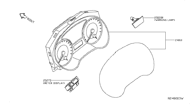 2015 Nissan Altima Instrument Combination Diagram for 24810-9HP0A