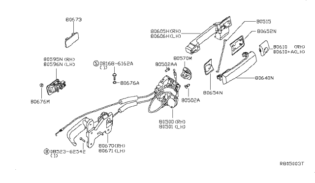 2015 Nissan Armada Front Right (Passenger-Side) Door Lock Actuator Diagram for 80500-9GE0A