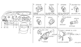 Diagram for Nissan Quest Mirror Switch - 25570-CD005