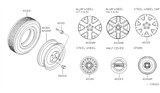 Diagram for 2010 Nissan Quest Wheel Cover - 40315-ZM70A