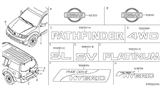 Diagram for Nissan Pathfinder Emblem - 62890-3KA0A