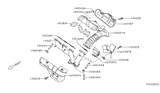 Diagram for Nissan Pathfinder Exhaust Manifold Gasket - 14036-0W000