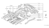 Diagram for Nissan Pulsar NX Floor Pan - 74512-01A00
