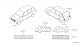 Diagram for Nissan Stanza Emblem - 62894-29R00
