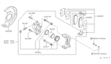 Diagram for Nissan Axxess Brake Caliper - 41001-32R01