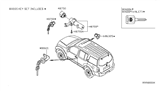 Diagram for 2004 Nissan Quest Ignition Lock Assembly - 48701-5Z000