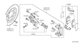 Diagram for Nissan Pathfinder Brake Pad Set - 44060-EA091