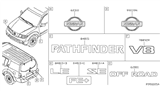 Diagram for Nissan Pathfinder Emblem - 93494-EA500