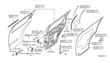 Diagram for Nissan Xterra Door Hinge - 82420-EA000