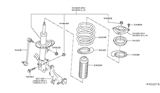 Diagram for 2014 Nissan Sentra Coil Spring Insulator - 54035-EN000