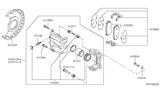 Diagram for Nissan Altima Wheel Cylinder Repair Kit - 41120-8J025