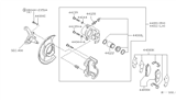 Diagram for Nissan Murano Brake Pad Set - 44060-AL585