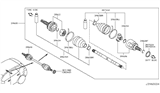 Diagram for Nissan Rogue CV Boot - 39241-2U627