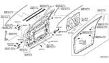 Diagram for Nissan Murano Door Moldings - 80820-1AA0A