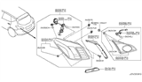 Diagram for Nissan 370Z Interior Light Bulb - 26261-89965