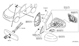 Diagram for Nissan 350Z Mirror Cover - 96329-CF00A