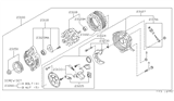 Diagram for Nissan 200SX Alternator Pulley - 23150-0M800