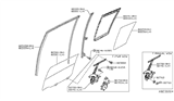Diagram for Nissan Window Crank Handles - 80760-EL000