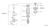 Diagram for Nissan Shock And Strut Mount - 54325-ED02A