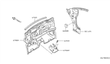 Diagram for Nissan Versa Steering Column Cover - 67936-ED500