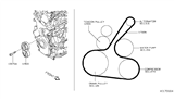 Diagram for Nissan Versa Serpentine Belt - 11720-EL00A