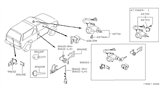 Diagram for 1991 Nissan Pathfinder Ignition Lock Assembly - 99810-41G29