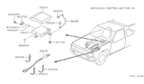 Diagram for 1990 Nissan Hardbody Pickup (D21) Oxygen Sensor - 22690-12G02