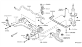 Diagram for Nissan NV Sway Bar Bracket - 54614-EL000