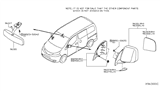 Diagram for Nissan NV Car Mirror - 96321-3LM0C