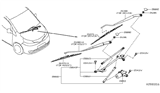 Diagram for Nissan NV Wiper Arm - 28881-3LM0A