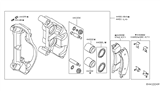 Diagram for Nissan Brake Caliper Repair Kit - 44001-1PA1C