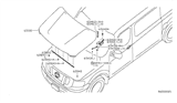 Diagram for Nissan NV Hood - 65100-1PA0A