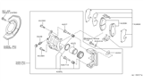 Diagram for Nissan 350Z Brake Caliper - 41001-CD000