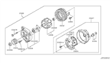 Diagram for Nissan Alternator Case Kit - 23127-JK01A