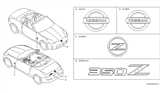 Diagram for Nissan 350Z Emblem - 63890-CD001