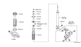 Diagram for Nissan 350Z Coil Spring Insulator - 55036-AG001