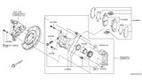 Diagram for Nissan Brake Caliper Repair Kit - 44001-AM800