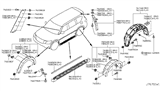 Diagram for Nissan Armada Mud Flaps - 63810-5ZW0A