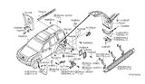 Diagram for Nissan Rogue Sport Body Mount Hole Plug - 74816-AX000