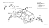 Diagram for Nissan Xterra Ignition Lock Cylinder - 99810-ZP34A