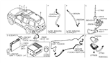 Diagram for Nissan Frontier Antenna Cable - 28243-9CF2A