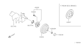 Diagram for Nissan Sentra Wheel Bearing Dust Cap - 43234-4Z300